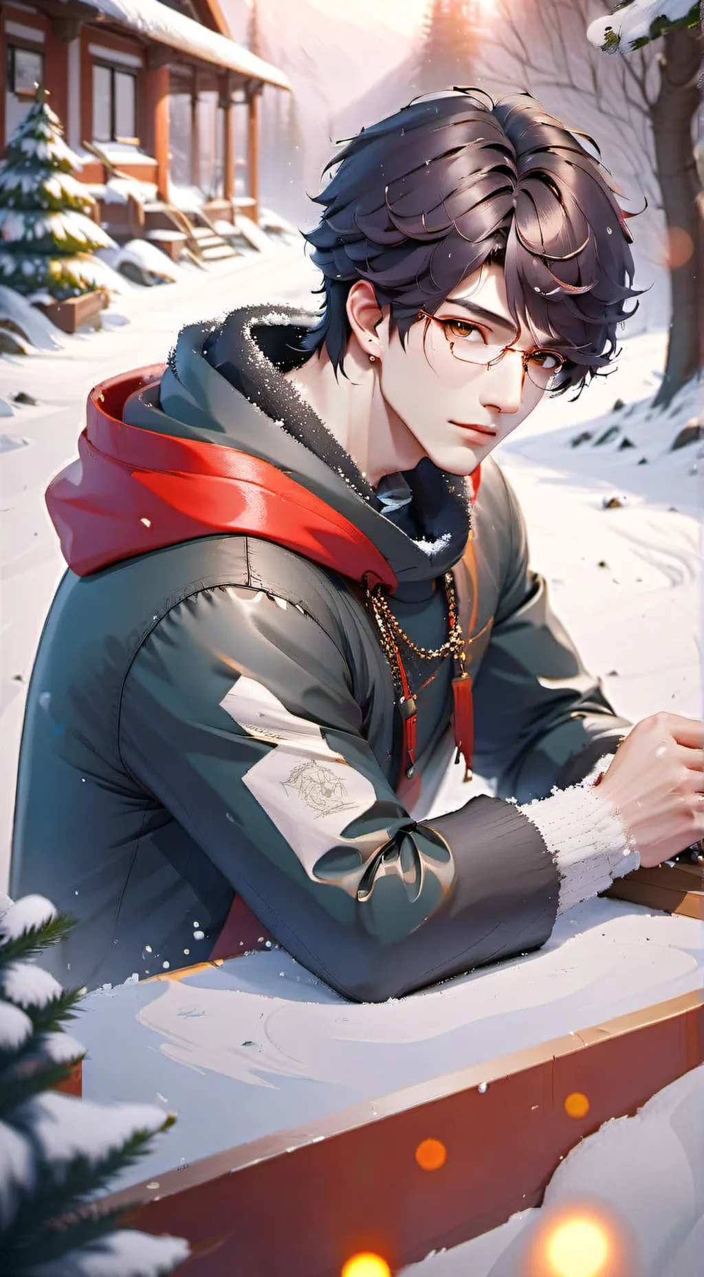 ai character: Lucas  background