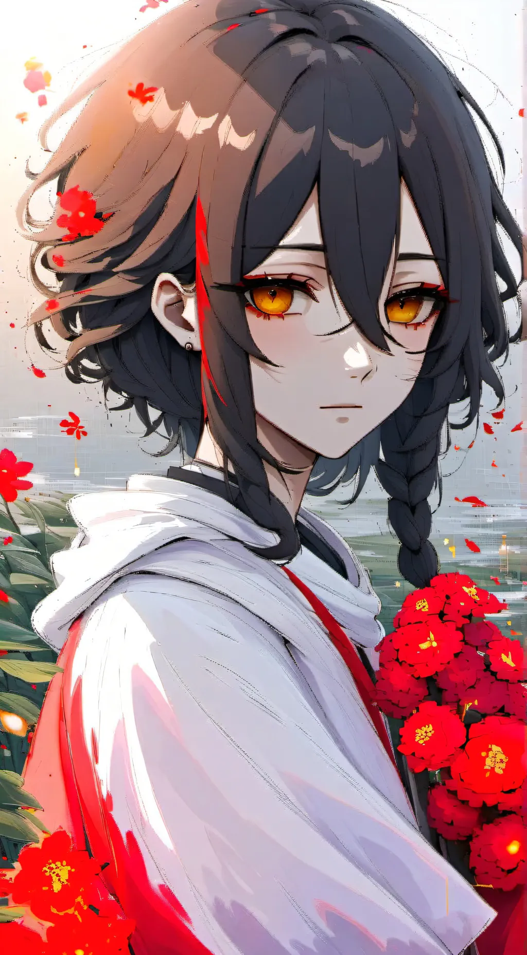 ai character: Selina🫶🏽🍓🍄 background