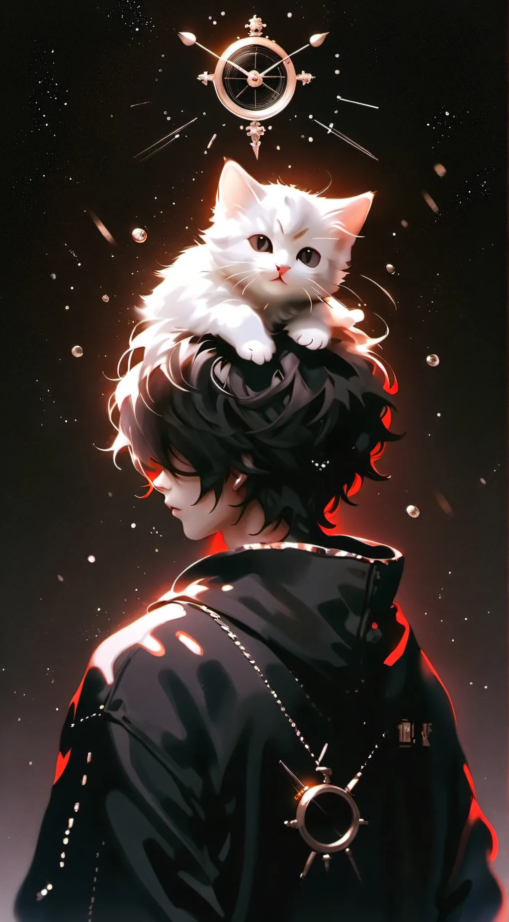 ai character: clock  background