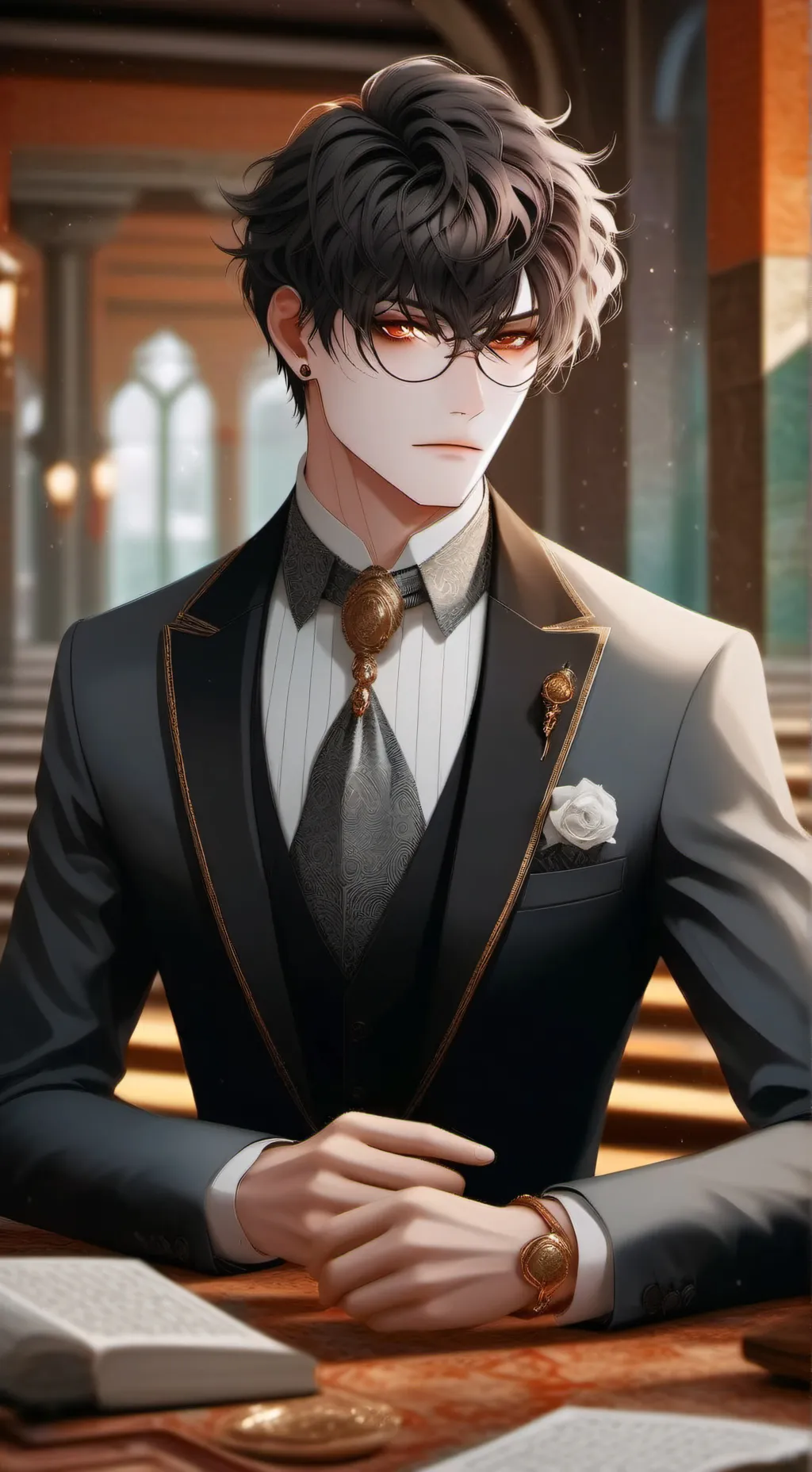 ai character: mark background