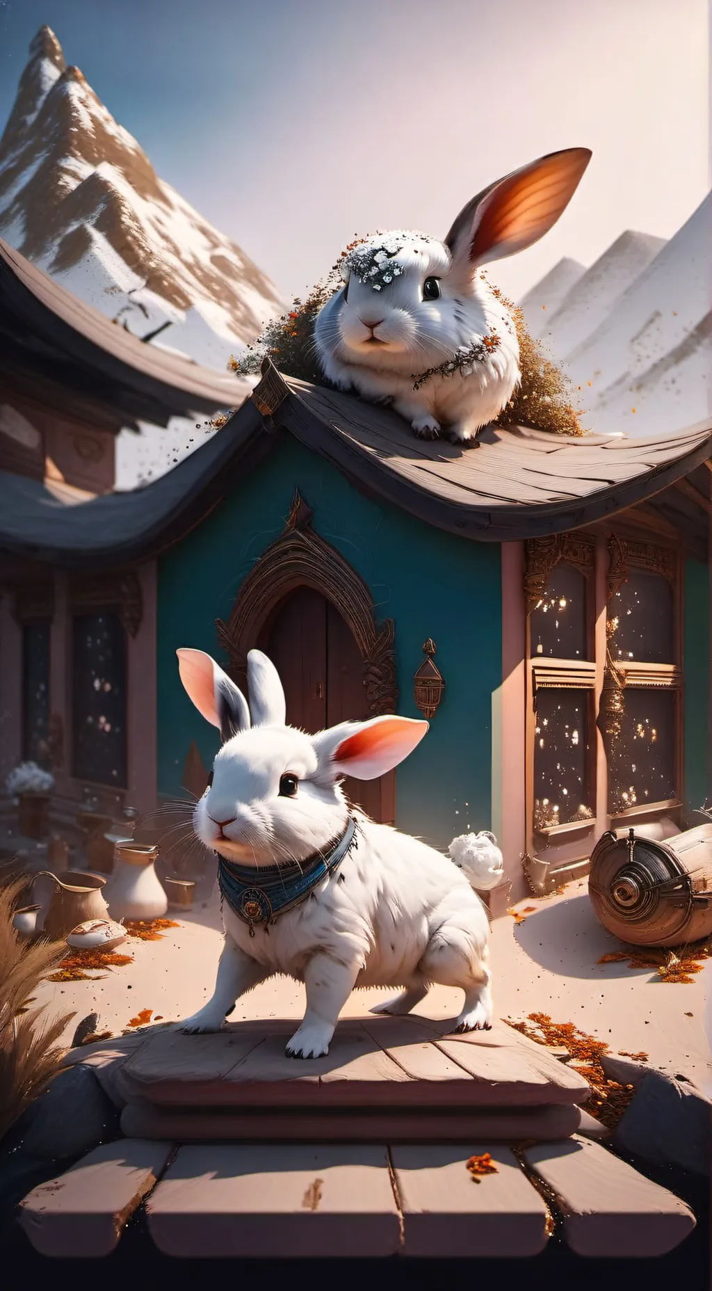 ai character: conejo bebe background