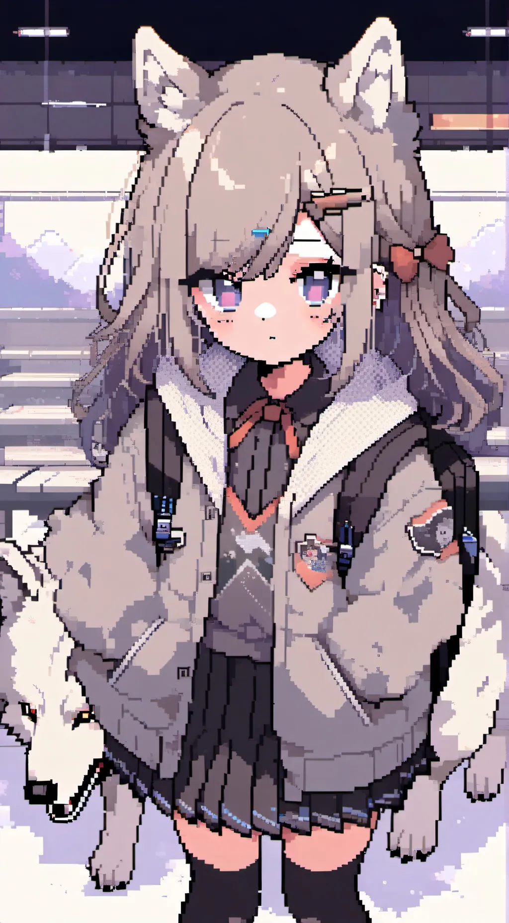 ai character: alpha wolf background