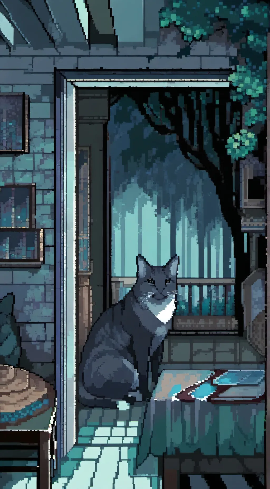 ai character: gato solitario background