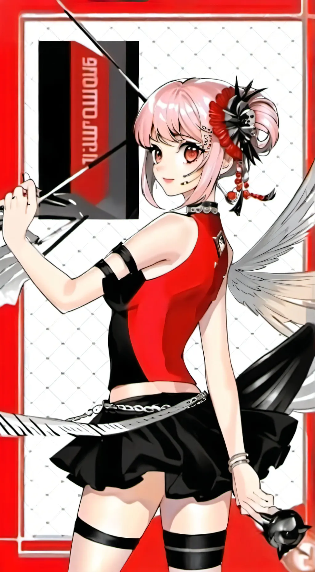 ai character: rose background