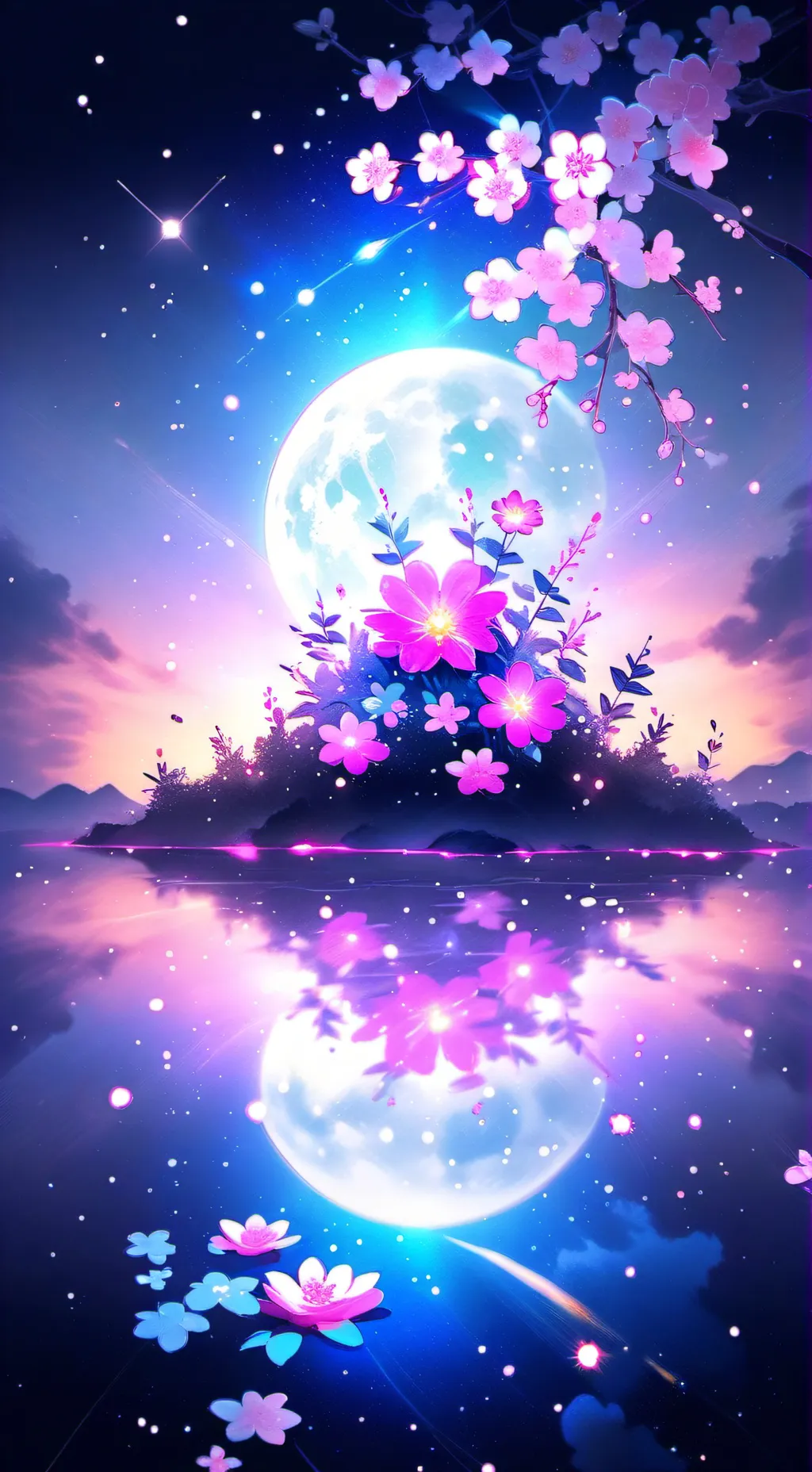 ai character: 💐🌺~MøønFløwer~🌕🌑 background