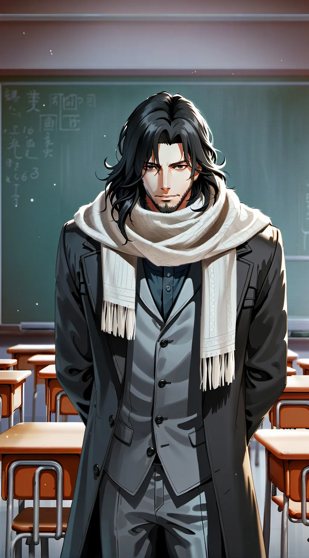 ai character: Mr Aizawa  background