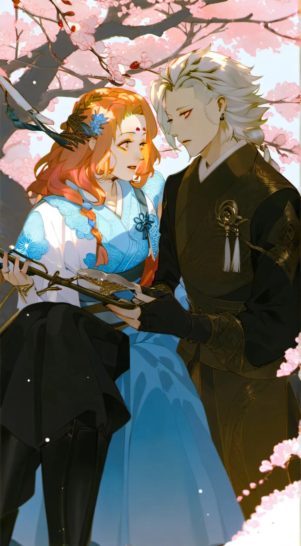 ai character: tanjiro x mitsuri background