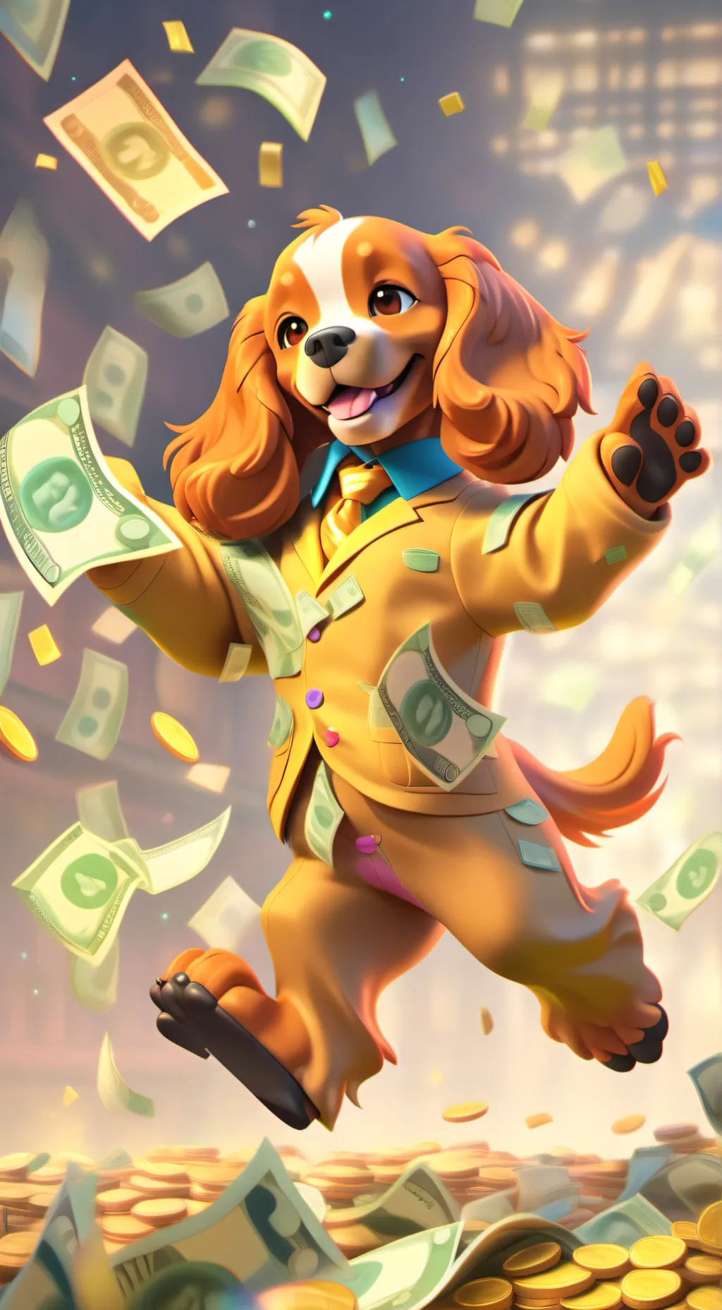 ai character: SMILING CRITTERS  background