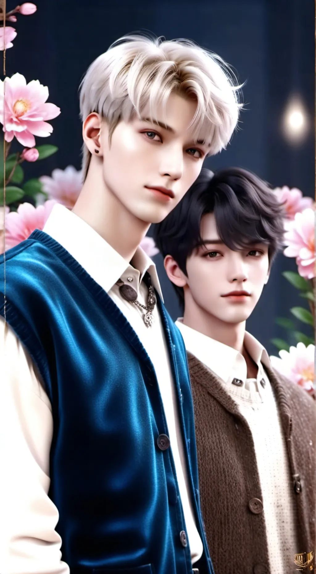 ai character: Changbin felix🫶🫶🌺 background