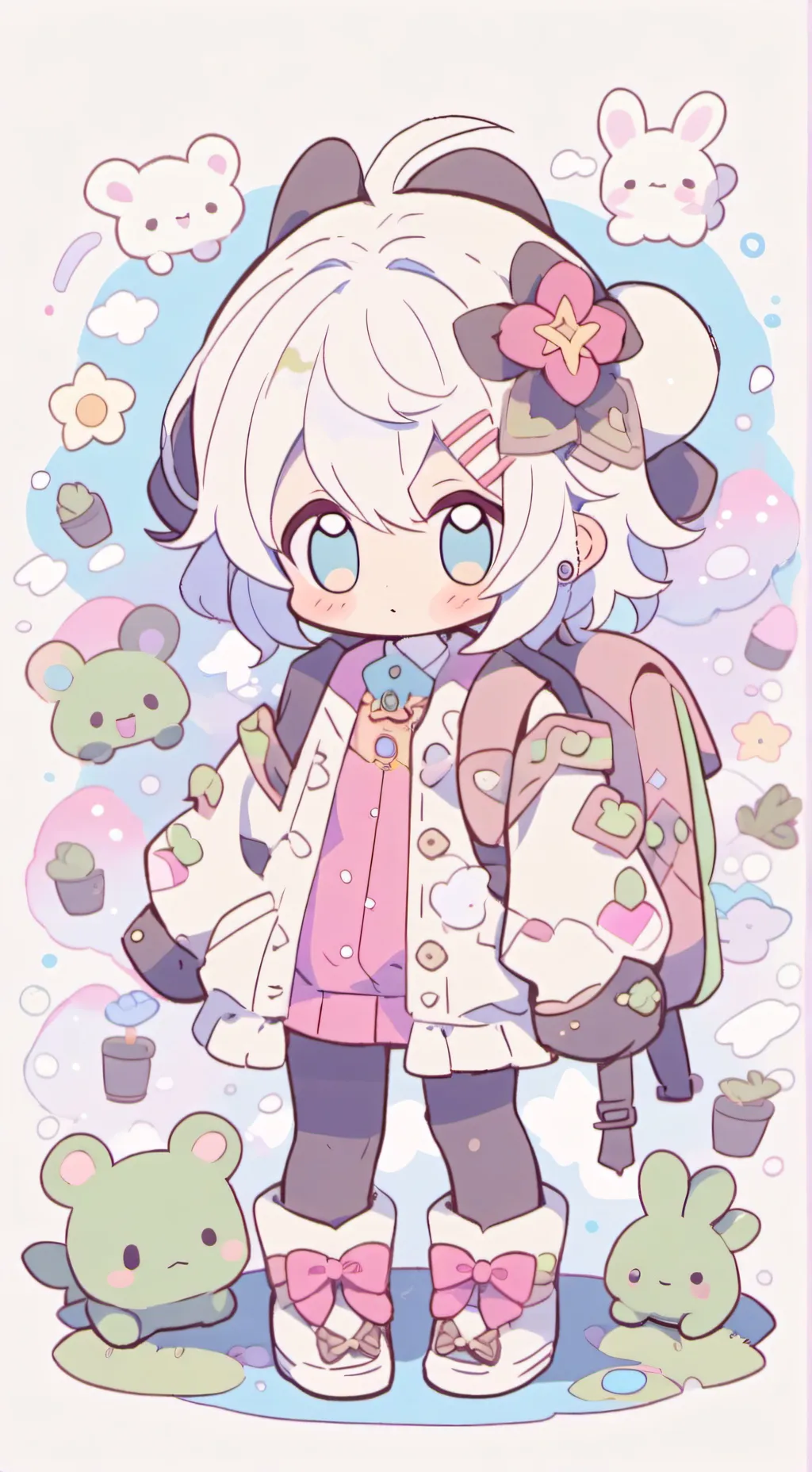 ai character: sprout x cosmo shi background