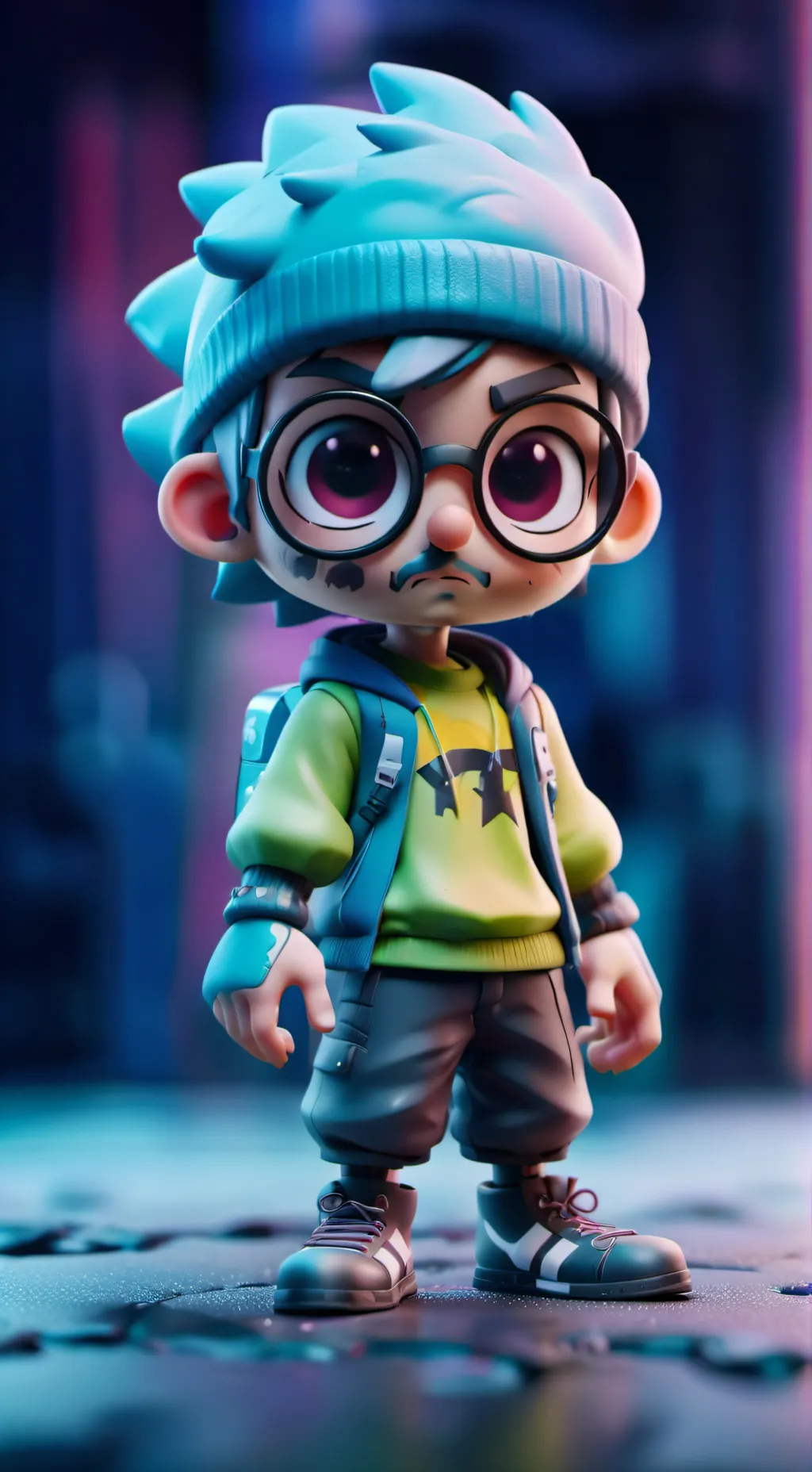 ai character: Spell Red background