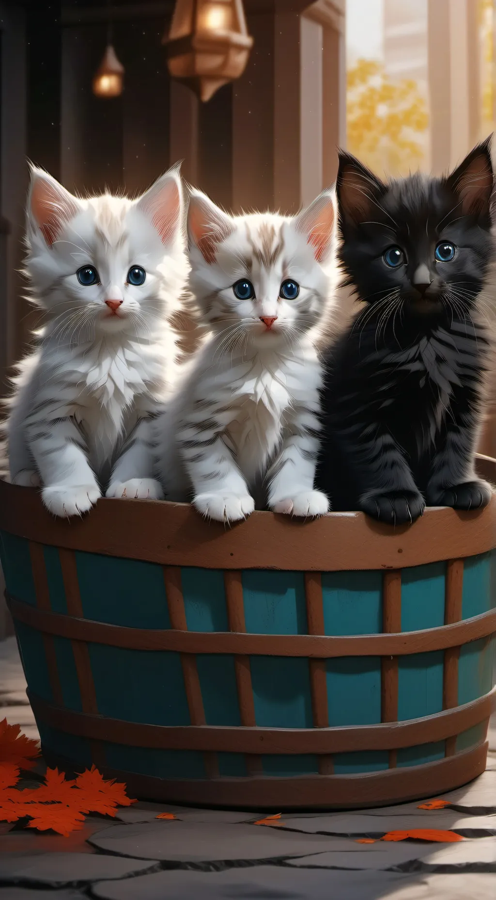 ai character: cat family  background