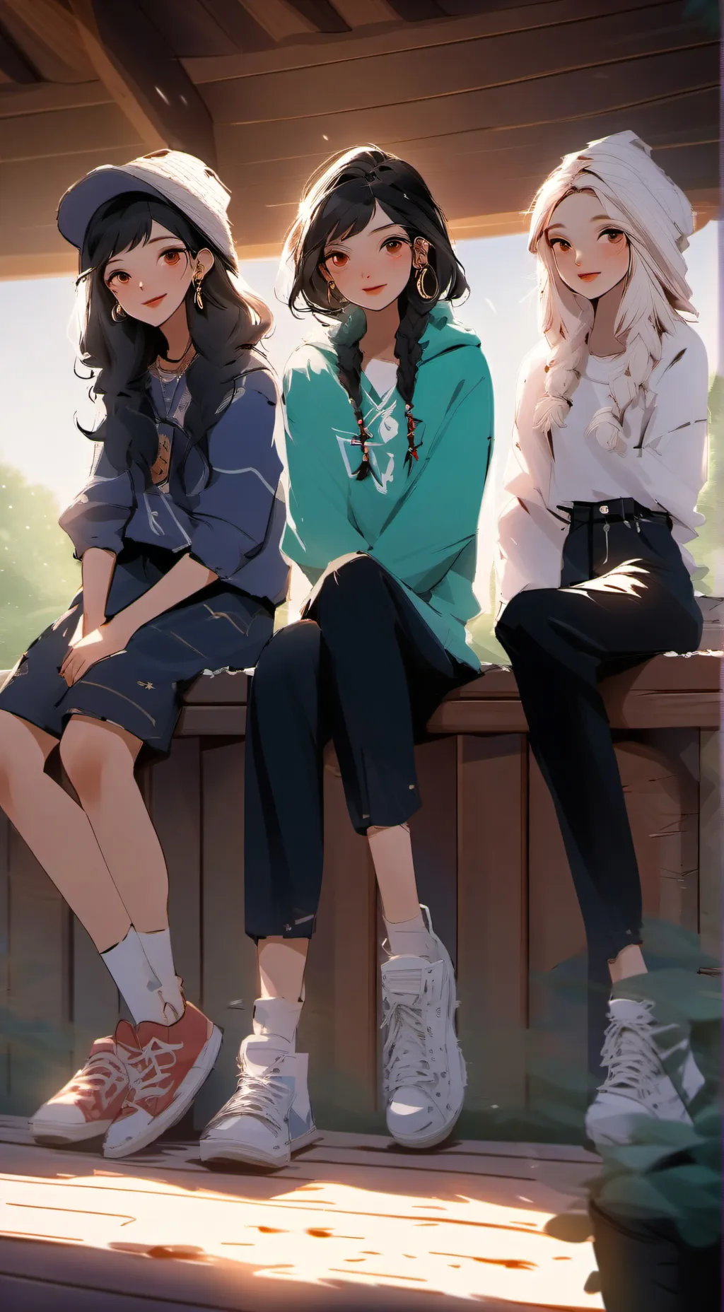 ai character: Kat, lilac, aria background