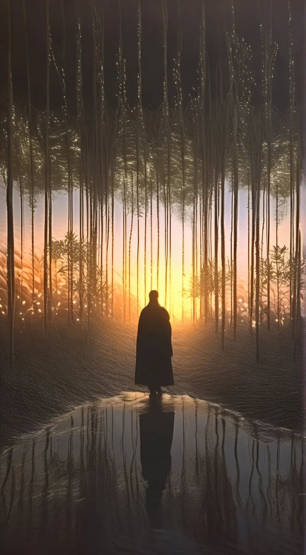 ai character: Mha rainy day background