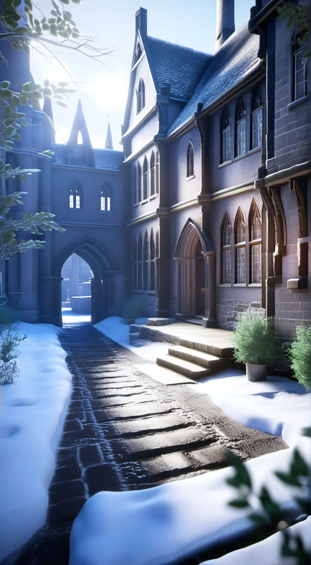 ai character: Hogwarts  background