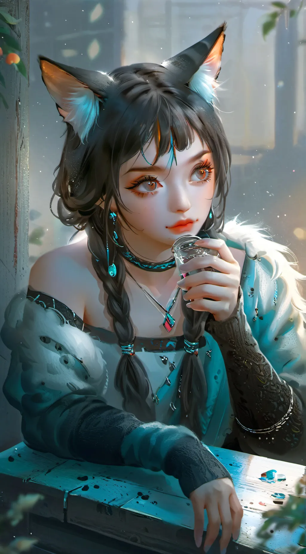 ai character: Azabache background