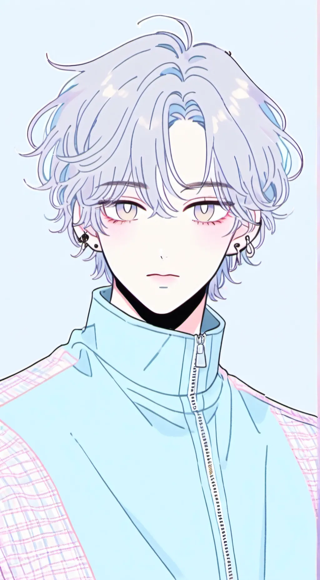 ai character: bluish background