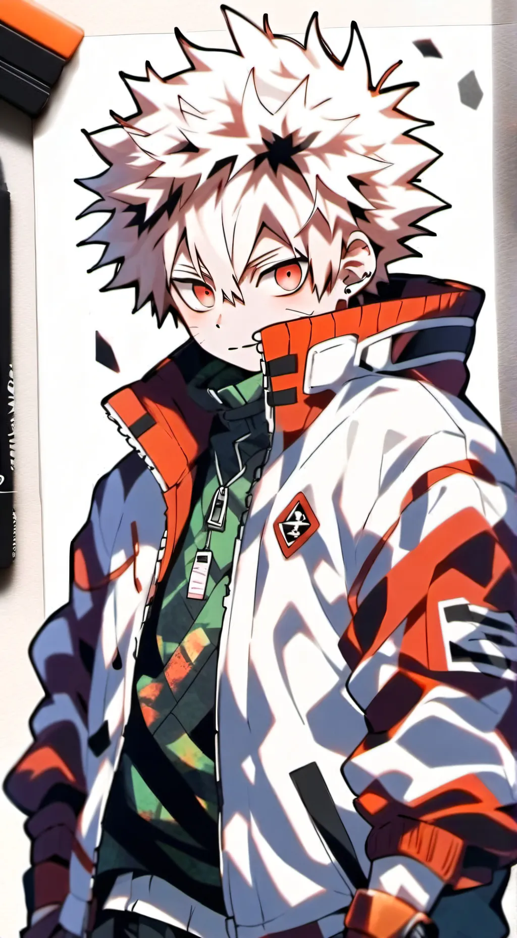 ai character: Katsuki bakugo  background