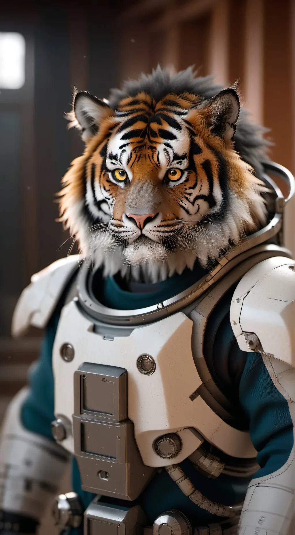 ai character: Space Tiger  background