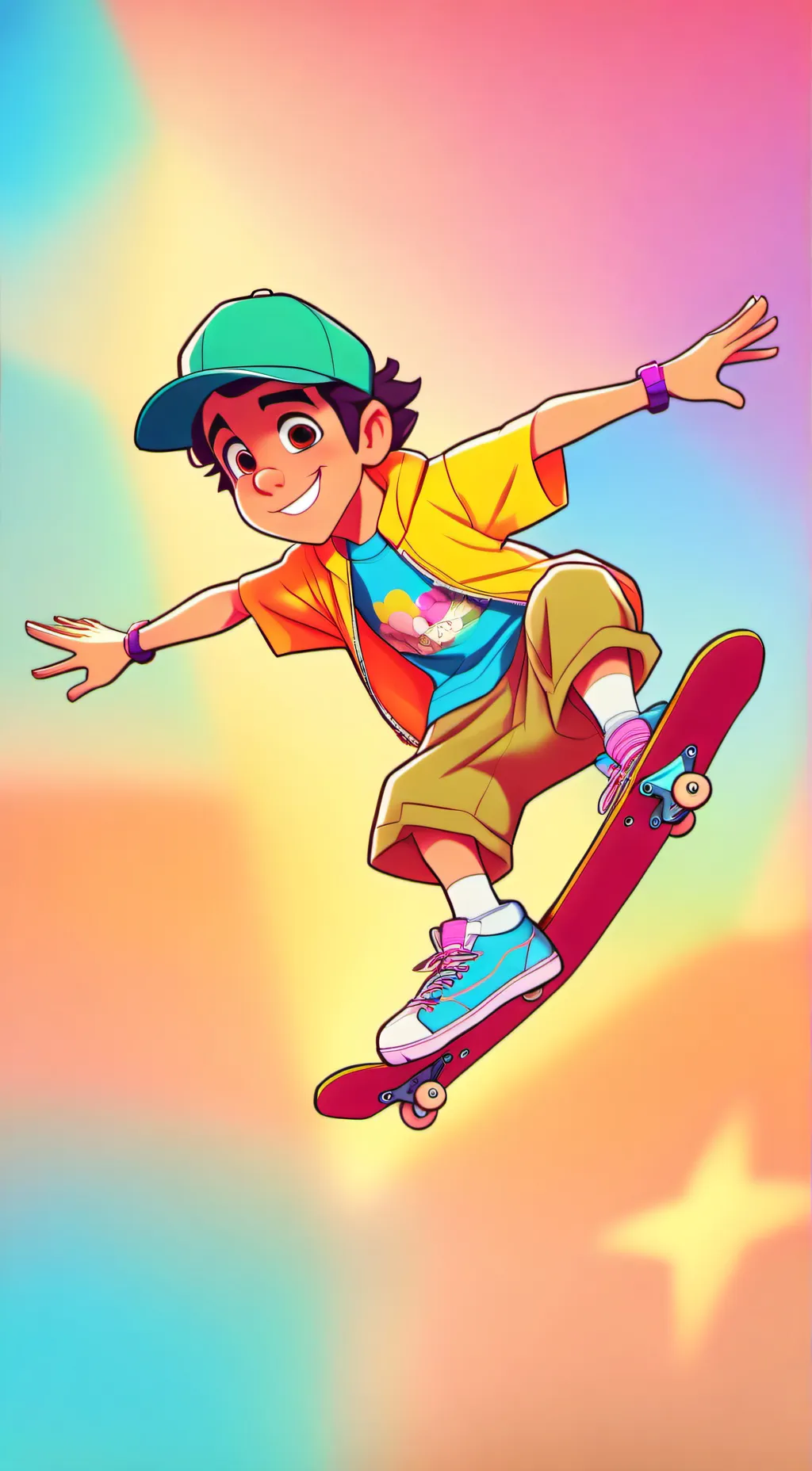ai character: niño skater background