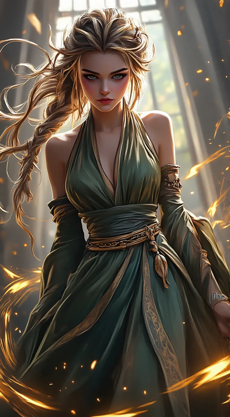 ai character: Lotus flower power background