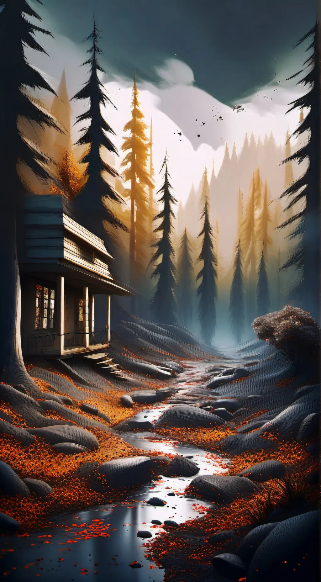 ai character: Bosque Creepypasta background