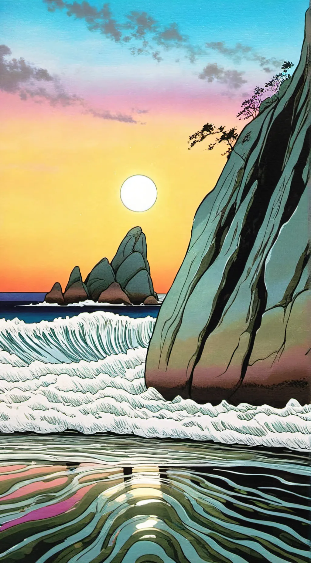 ai character: pebble twisted  background