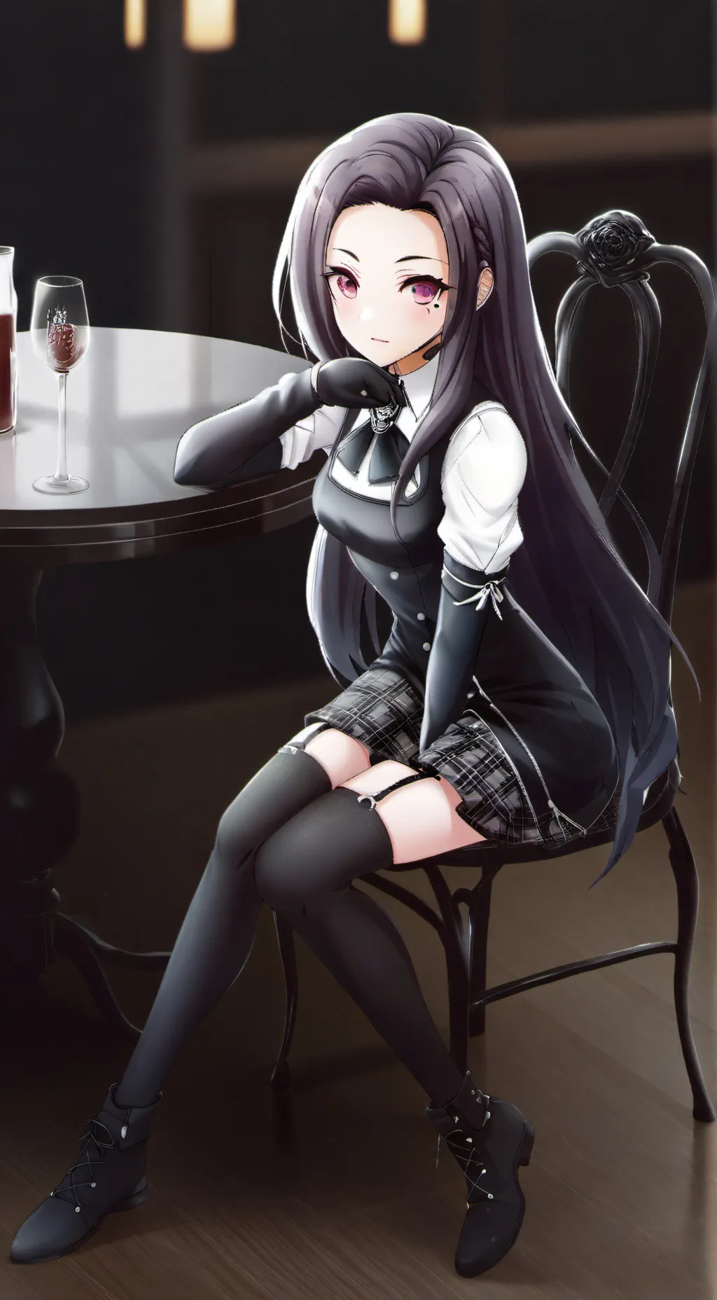 ai character: La luz de sombras background