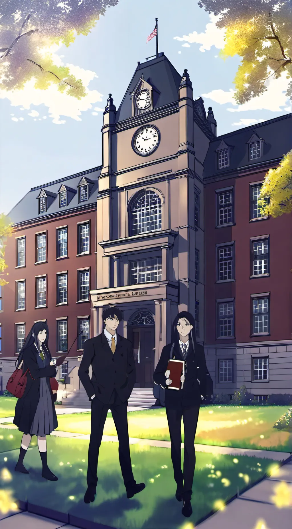 ai character: the nerdy Beauty  background