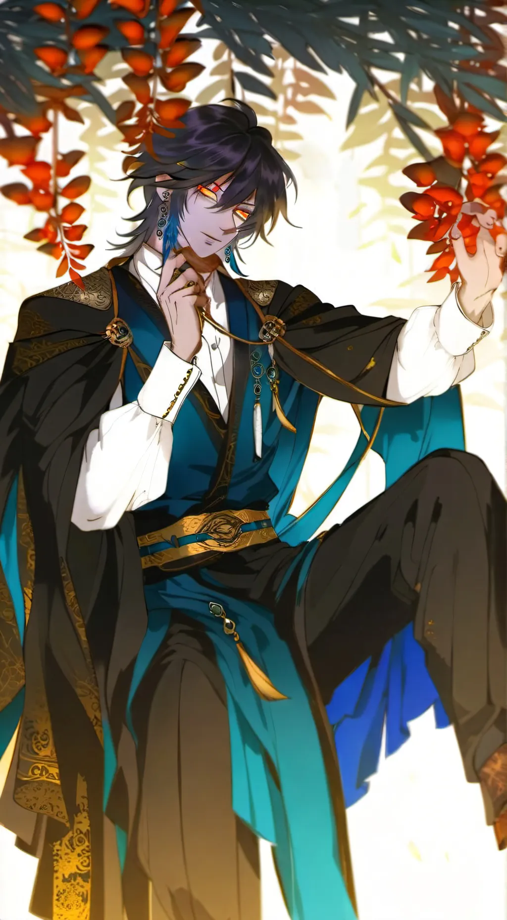 ai character: giyuu tomioka oni background