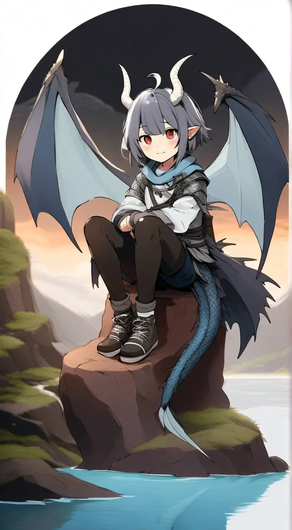 ai character: dragon girl background