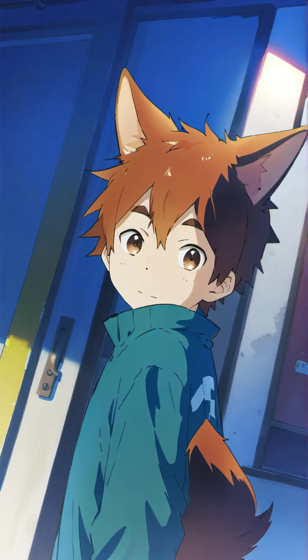 ai character: Rusty Furry Spirit background