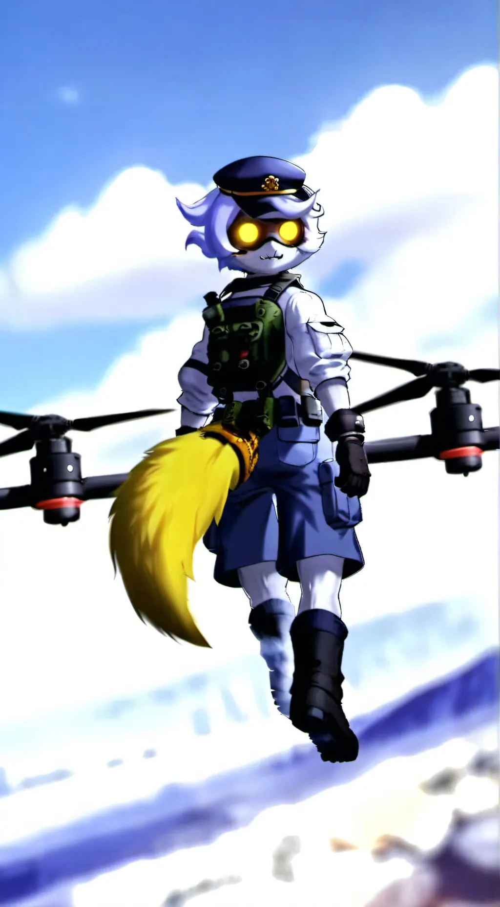 ai character: N x Uzi?!?! background