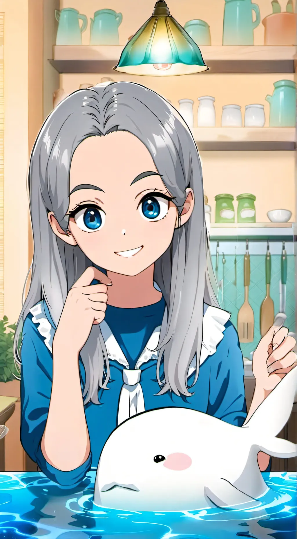 ai character: Echo the Beluga Spirit background