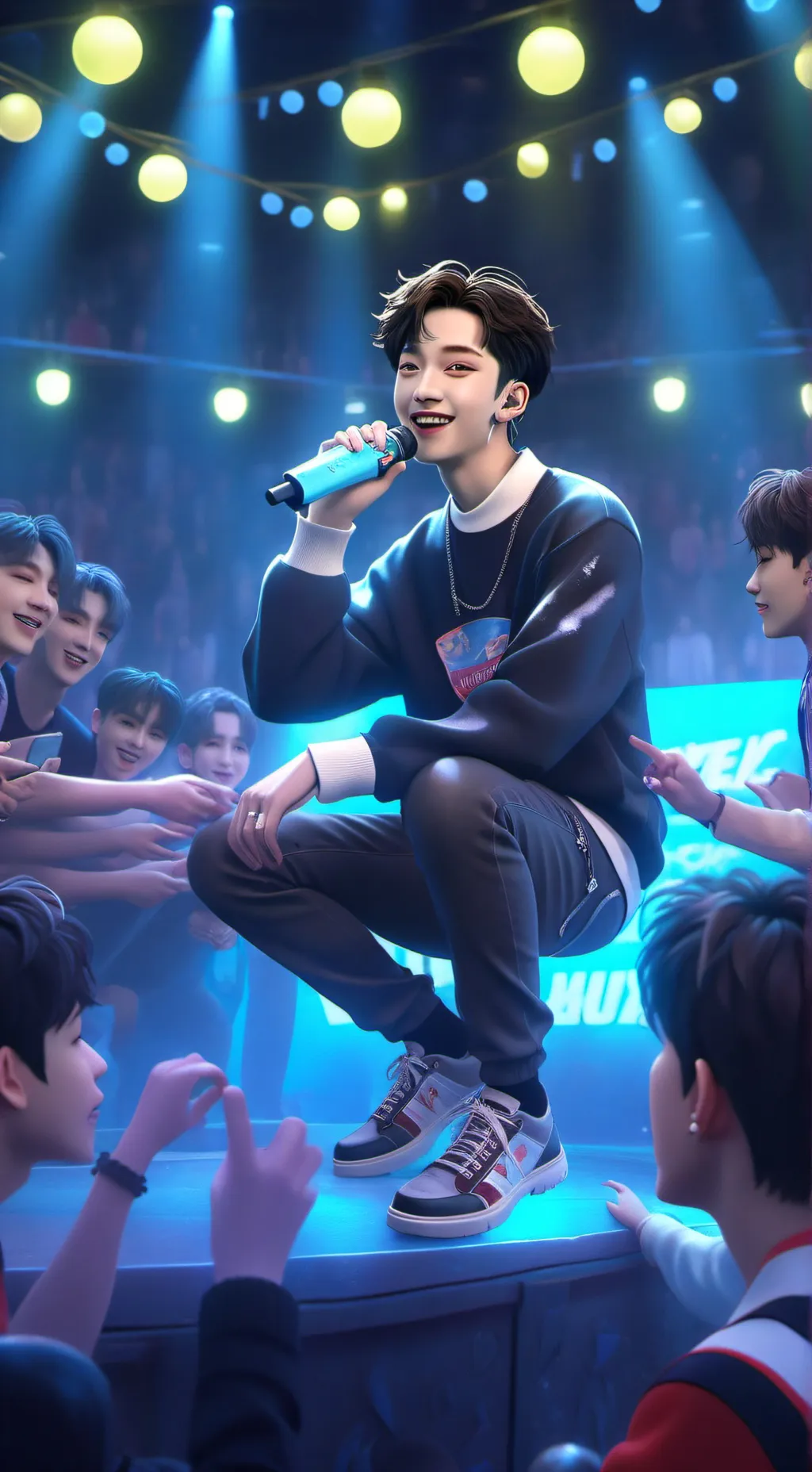 ai character: bangchan  background