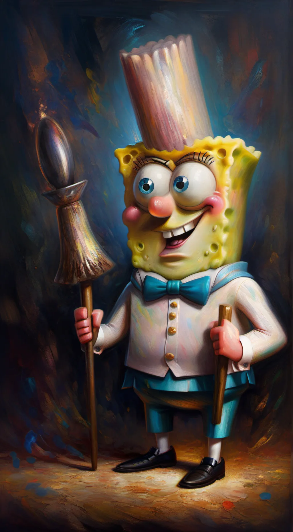 ai character: spongebob background