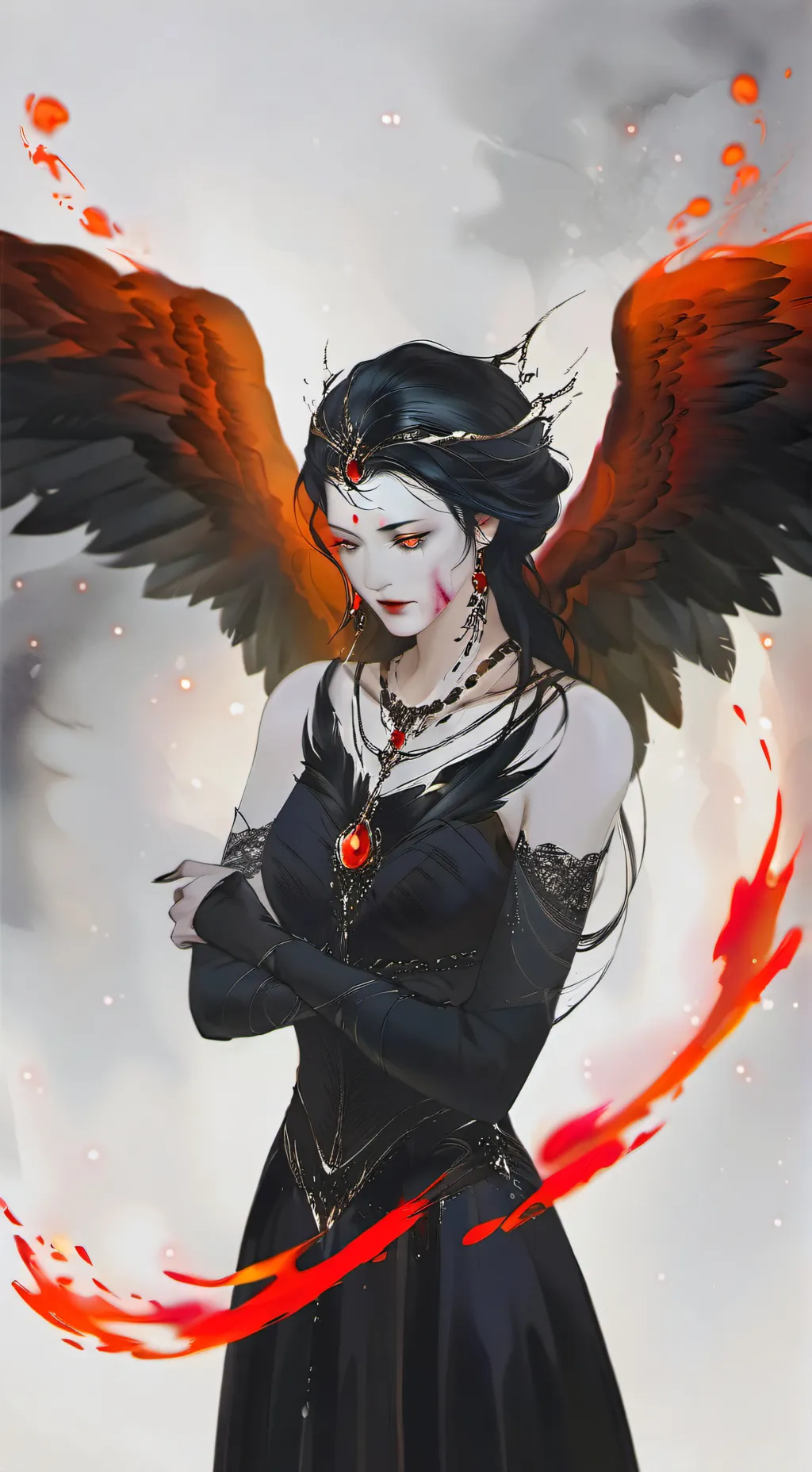 ai character: chica demonio  background