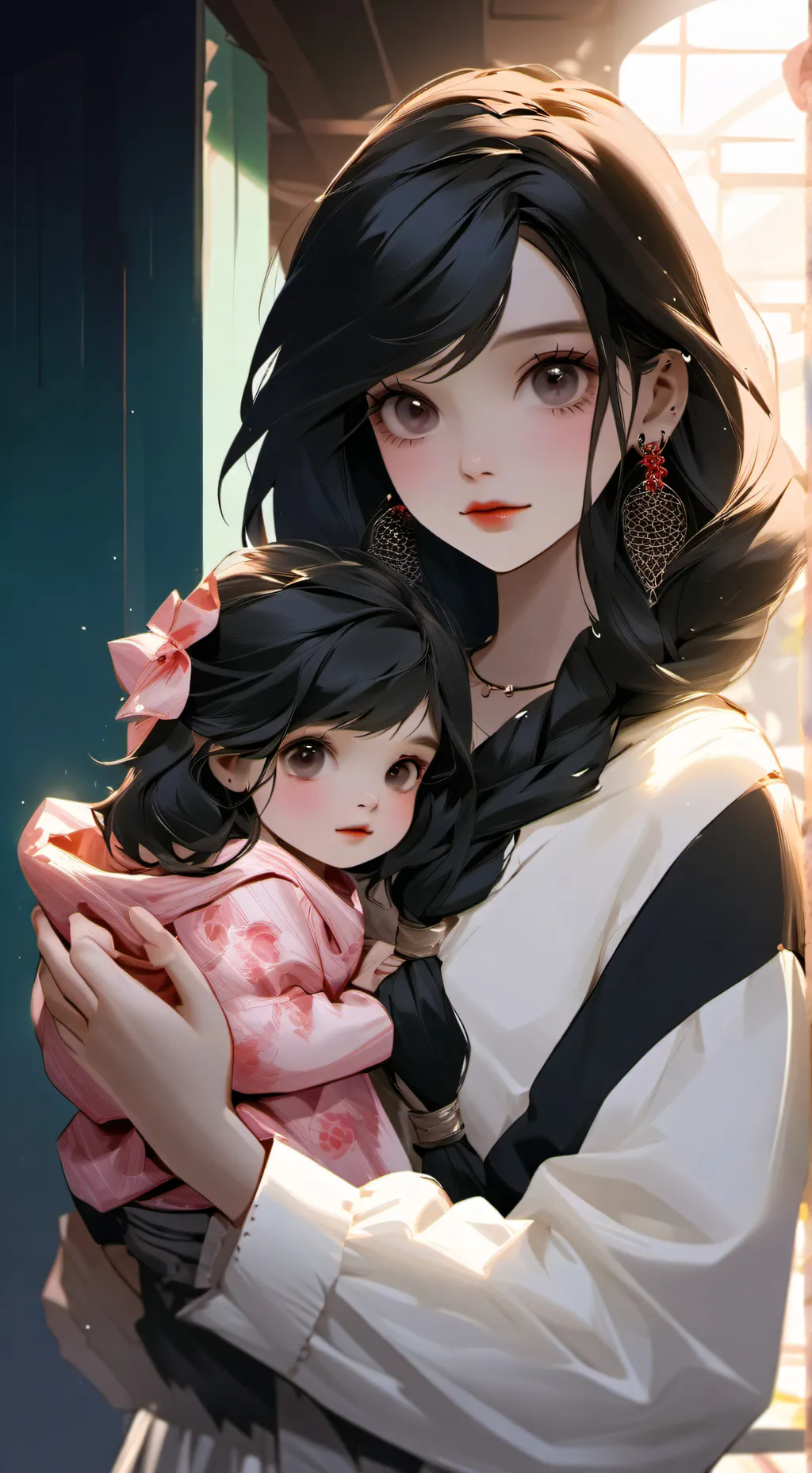 ai character: Emily  and  background