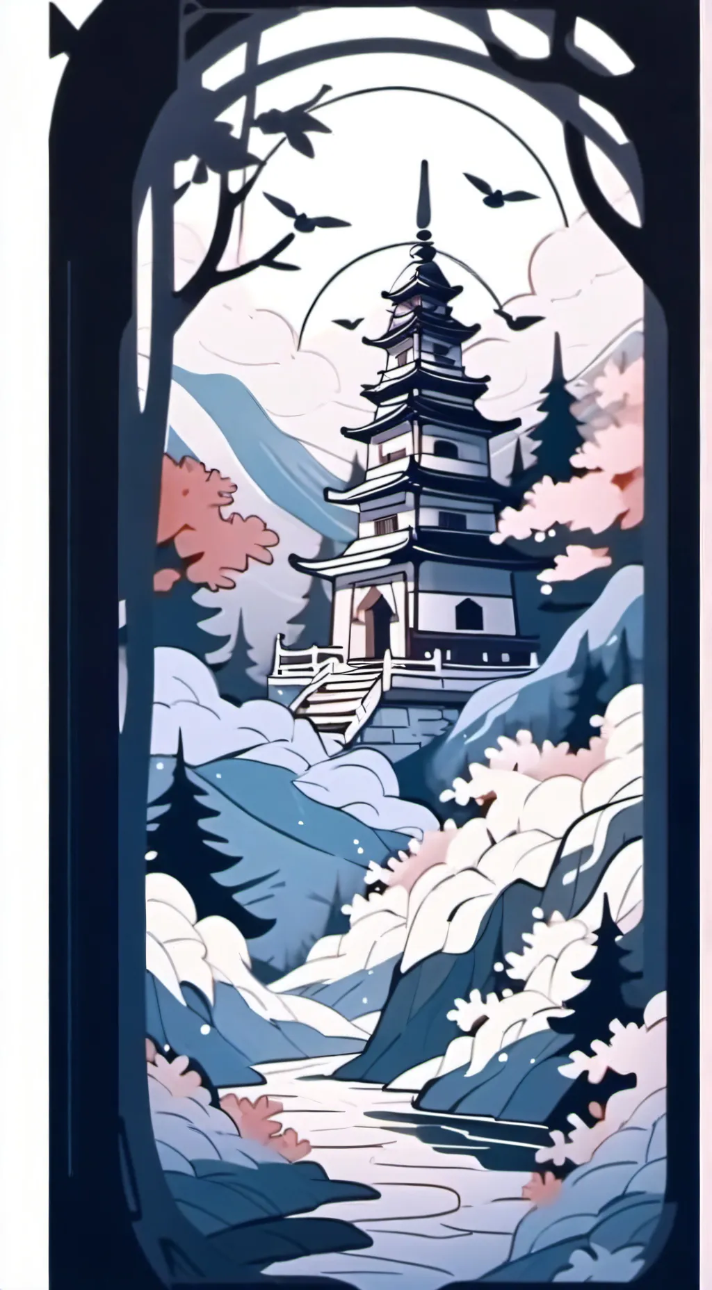 ai character: fandoms in forest background