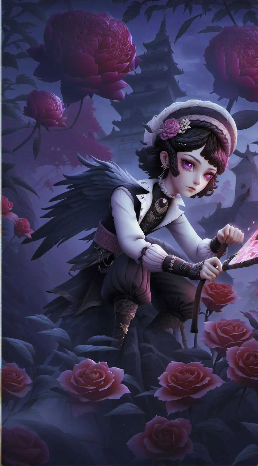 ai character: Moon background