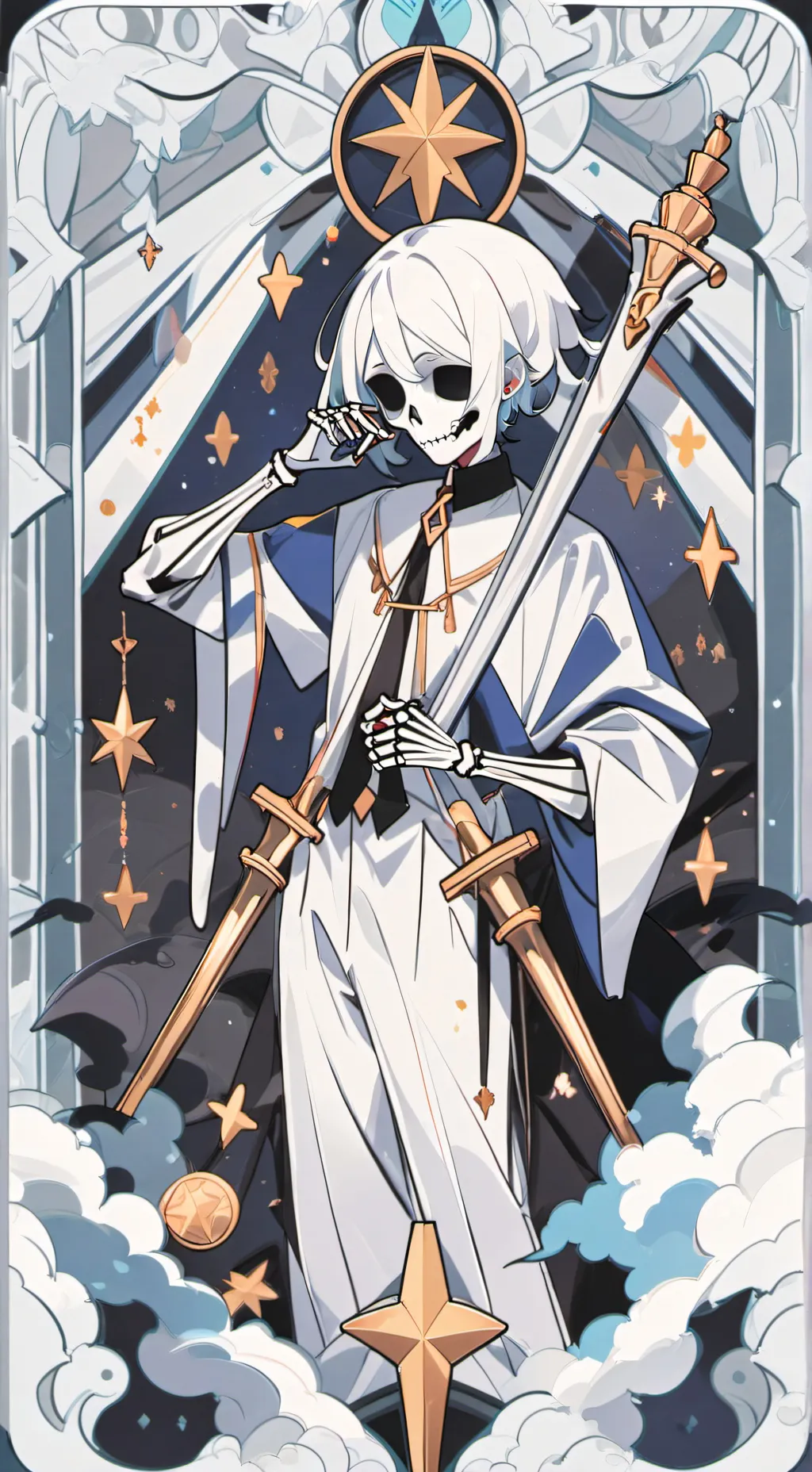 ai character: cross sans background