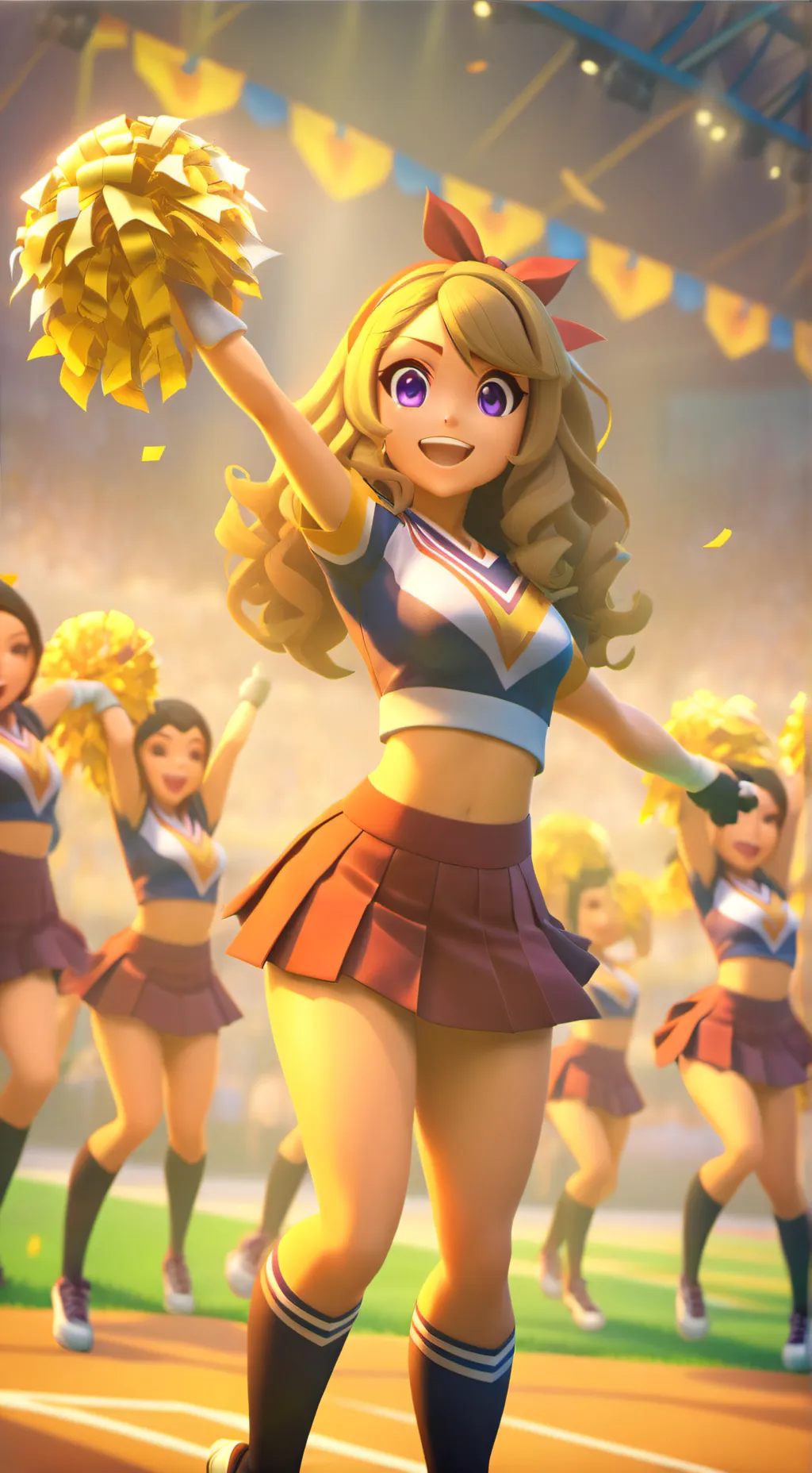 ai character: Mha cheer background
