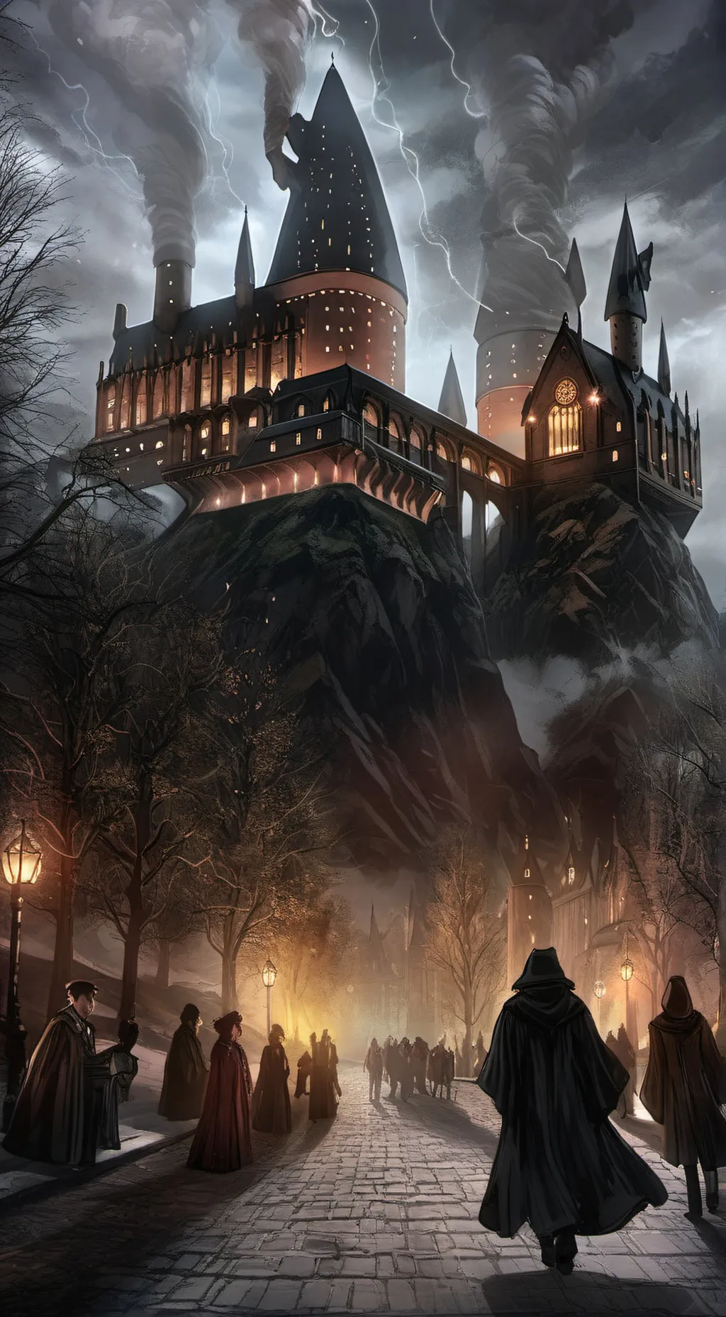 ai character: Hogwarts  background