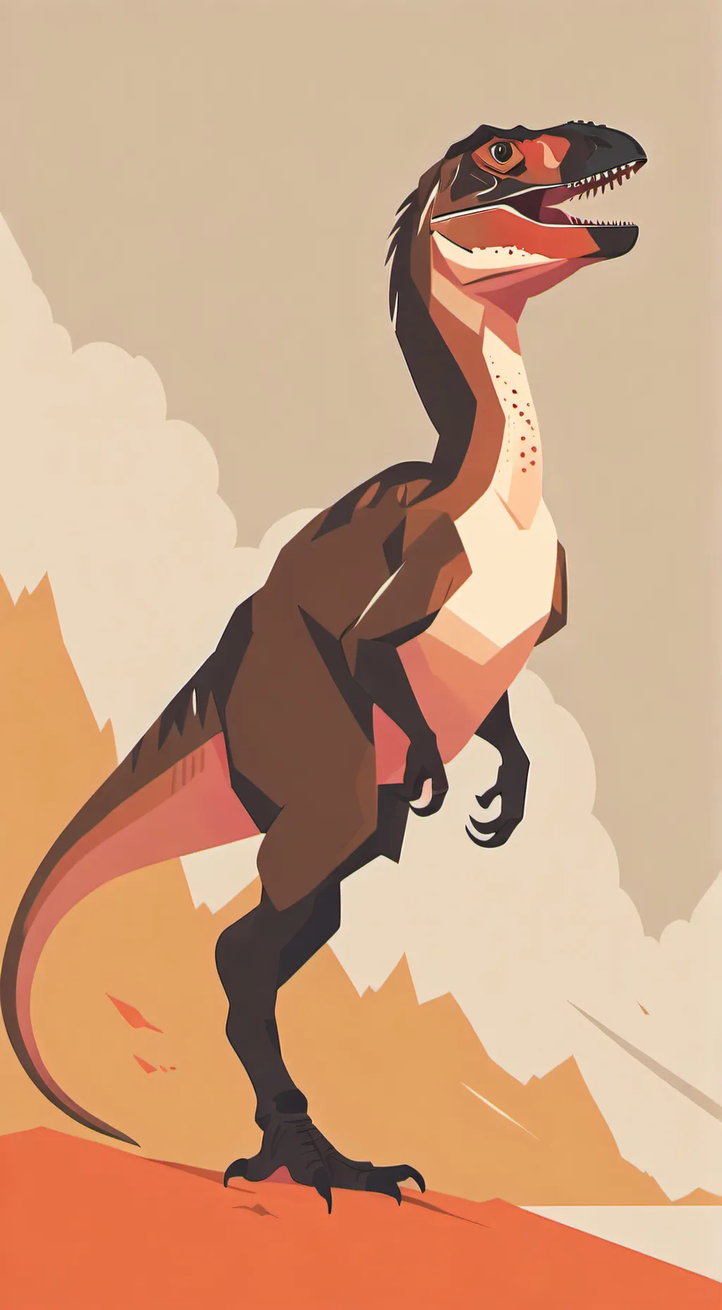 ai character: velociraptor  background