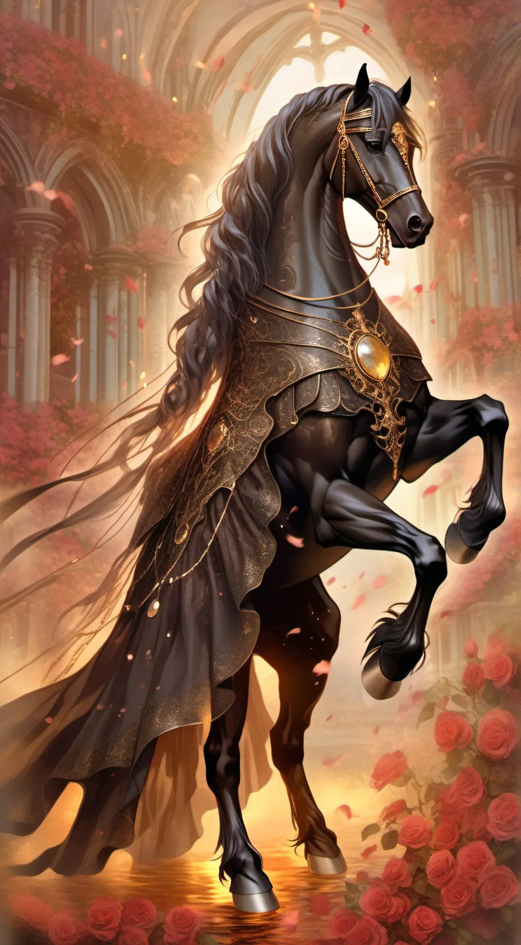 ai character: Wächter Pferd background