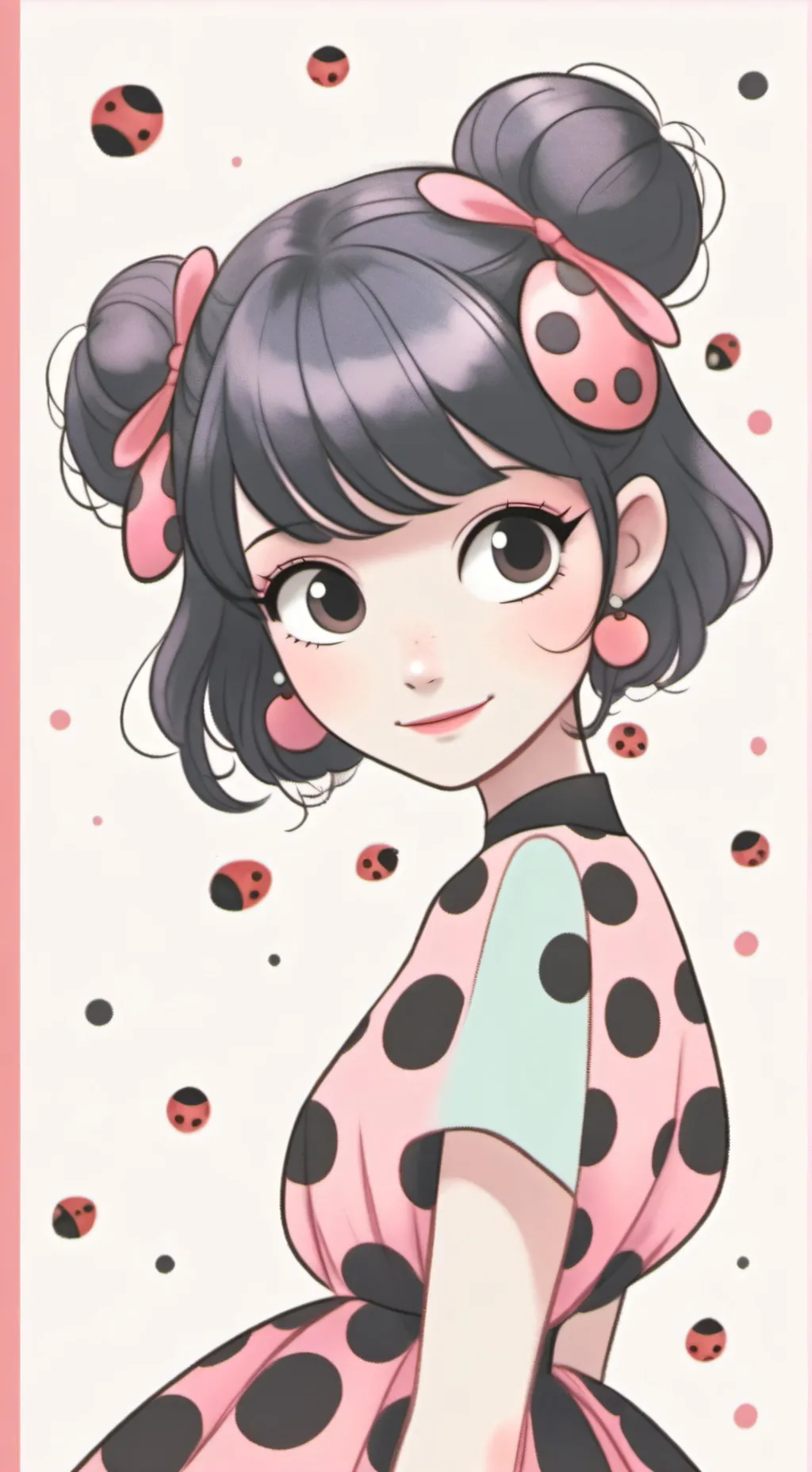 ai character: ladybug  background