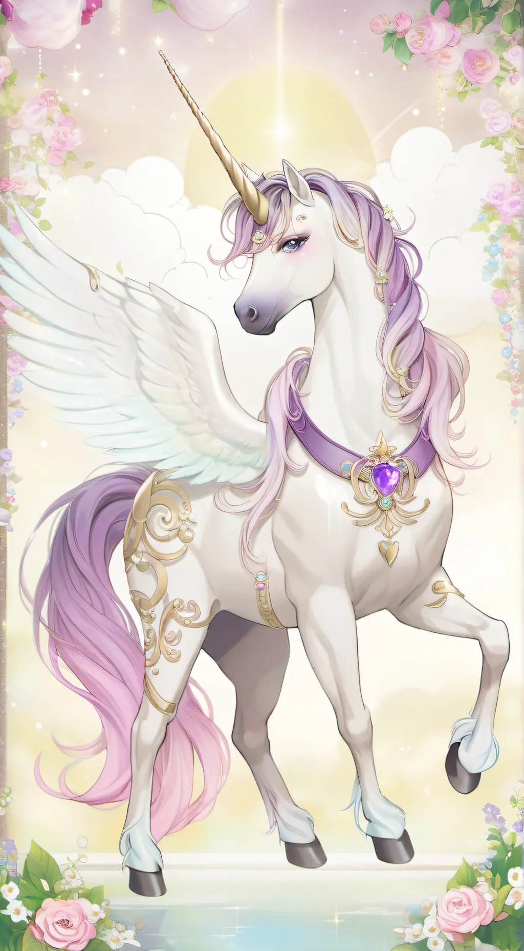 ai character: freaky unicorn background