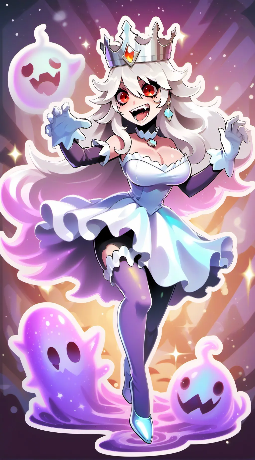 ai character: king boo girl  background