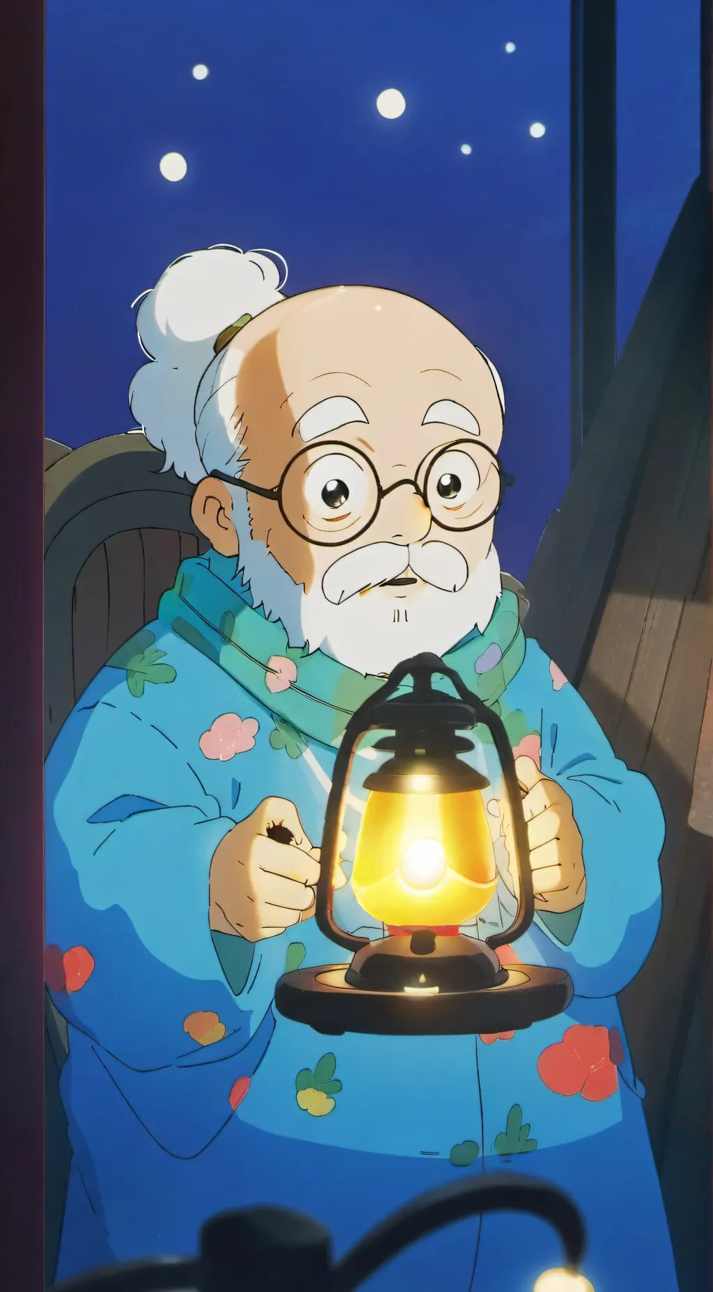 ai character: Onion and his dad  background