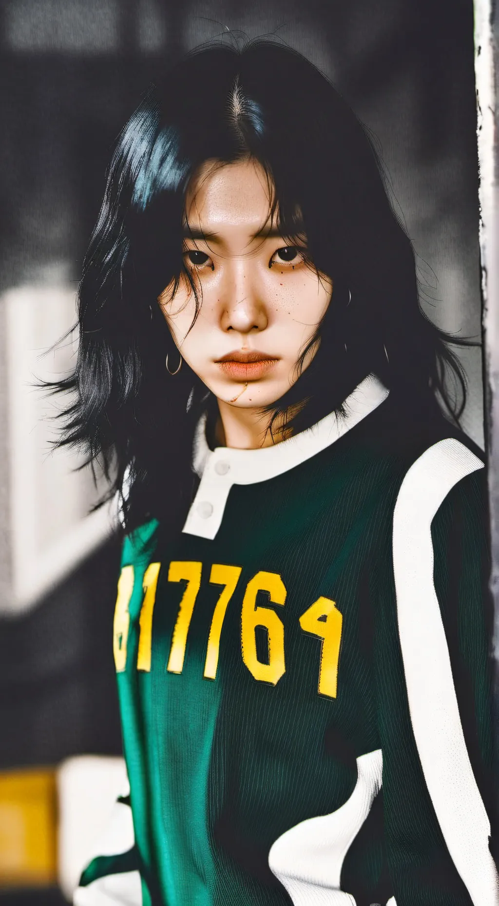 ai character: Kang Sae-byeok  background